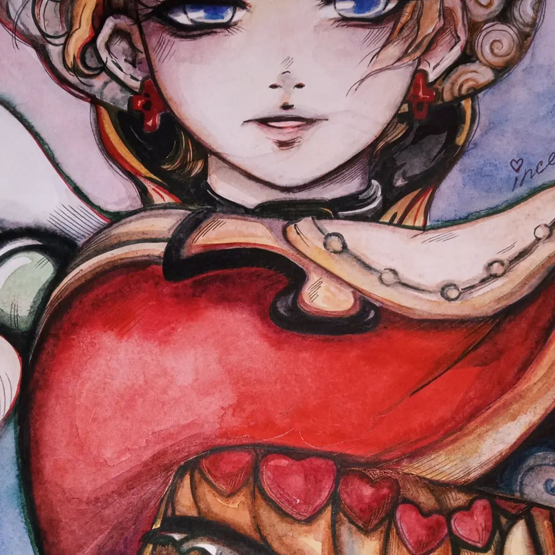 genriettamarie в LOOKY. #aquarel,#anime,#tradishka,#tradicionalart,#aika2. #aquarel #anime #tra...