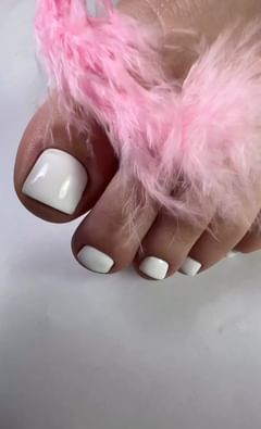 krokhina_nail_ в LOOKY. . Белый педикюр в само...