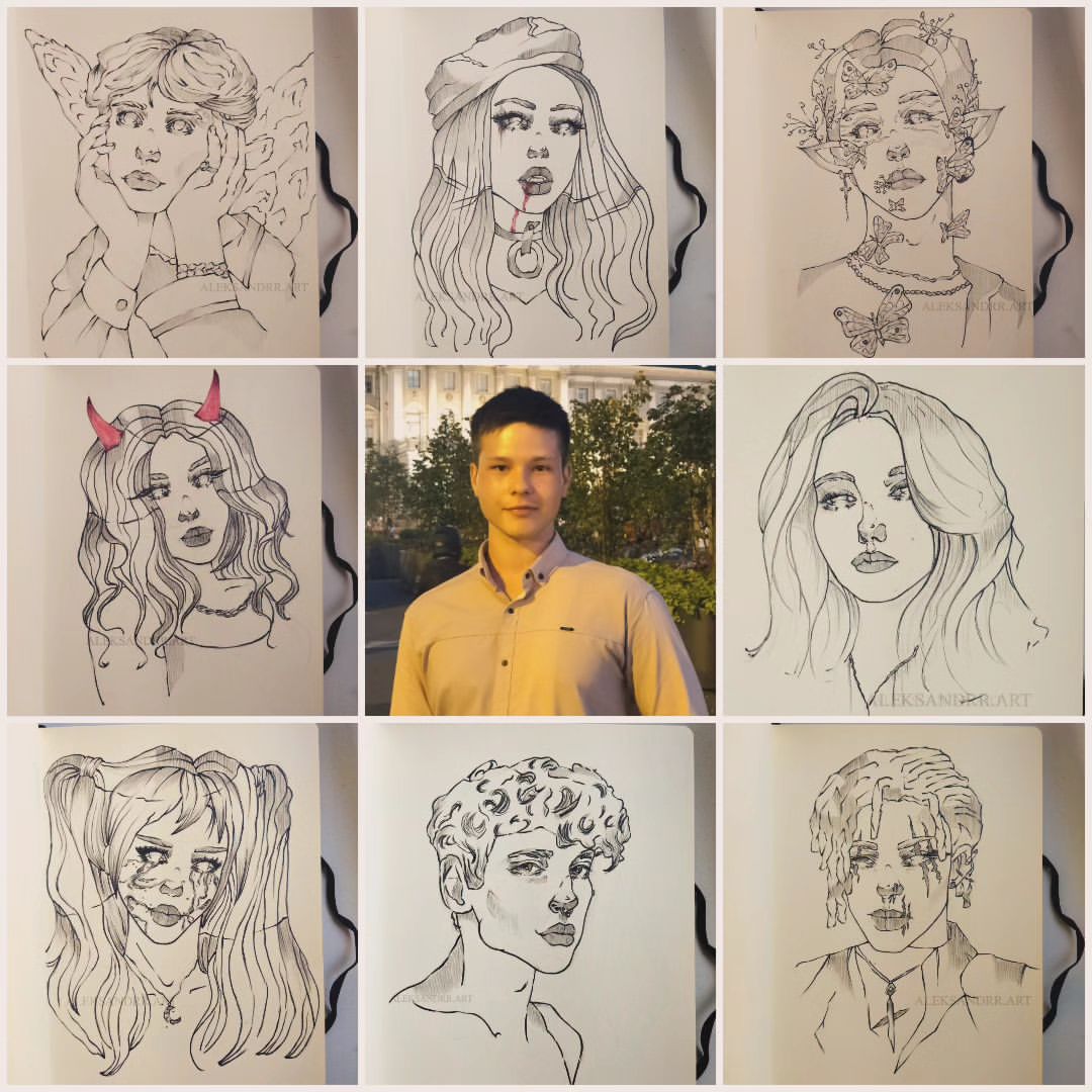 Hello, It's me and my works🕯 Привет, это я и мои работы 💌
>
. 
. 
. 
. 
Принимаются заказы только в RUSSIAN📍
. 
. 
#sketch #draw #art #digitalart #drawing #sketchbook #drawings #artistsoninstagram #doodle #illustration #sketches #draws #traditionalart #painting #artistoninstagram #doodles #illustrator #myartstyle #pencil #paint #traditional #pictures #mydrawing #instaartist #doodlesketch #pencildrawing #aleksandrrart #me