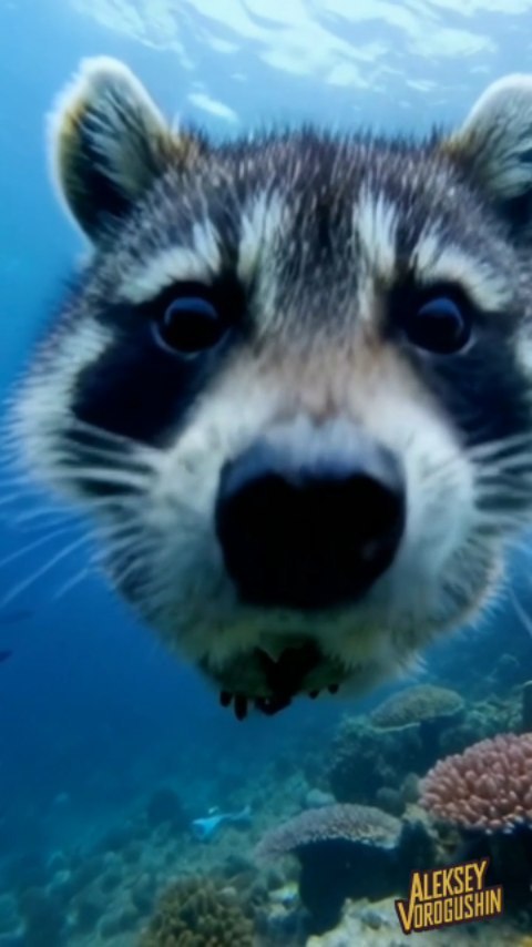 vorogushin_aleksey в LOOKY. #енот,#racoons,#racoon,#животные,#смешноевидео,#смешныеживотные,#юмор,#приколы,#прикол,#ржака,#ржач,#мем,#мемы. Енот плавает под вод...
