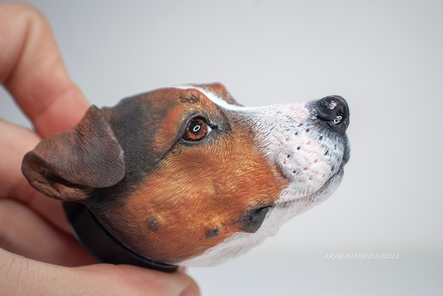 artroombullibull в LOOKY. #artroombullibull,#handmade,#withlove,#джекрассел,#ручнаяработа,#собачка,#polymerclaysculpting. Портретная мордашка ...