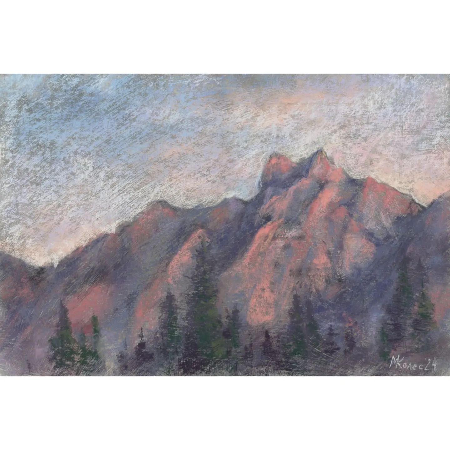 komag_art в LOOKY. #пленэрная_жара_2024,#pleinair_russia,#pastelart,#softpastel. Зубцы на рассвете
Ка...