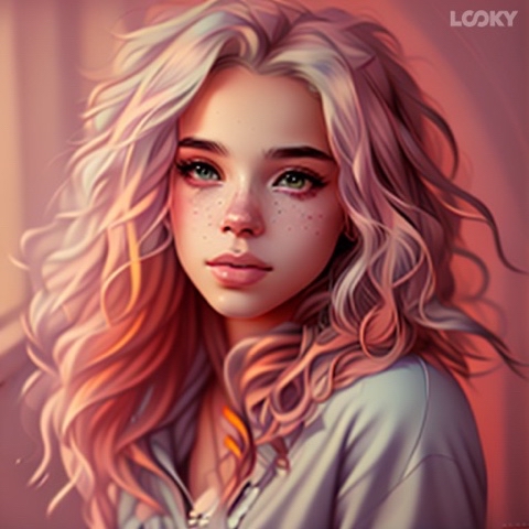 NEUROMANIAC в LOOKY. #looky_нейронка,#art,#neuromaniac,#neuralnetwork. Pinky girl #looky_не...