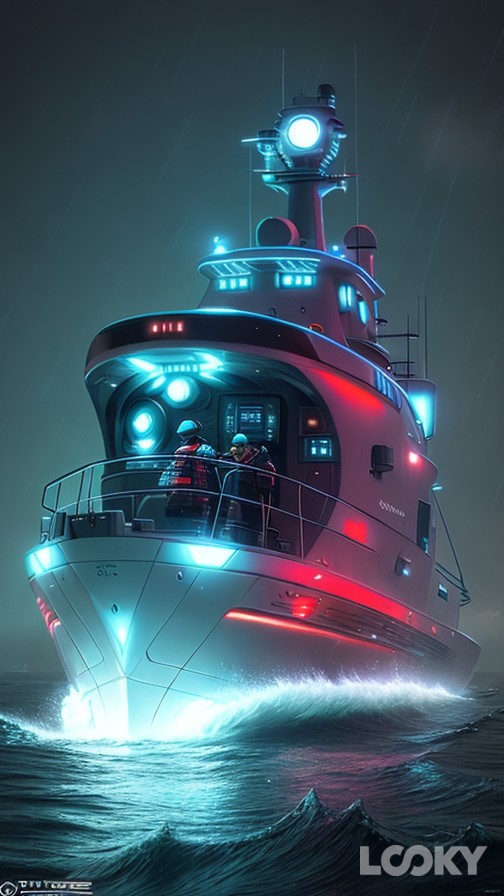 #Футуризм #LOOKY_нейронка #море [#корабль](корабль) [#катер](катер) [#штор](штор) 