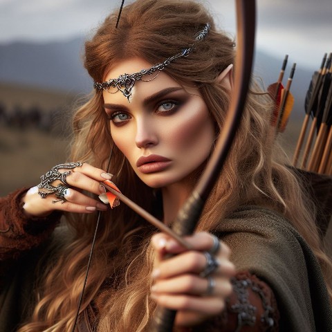 SkullKz в LOOKY. #воительница. Лучницы [#нейросеть]...