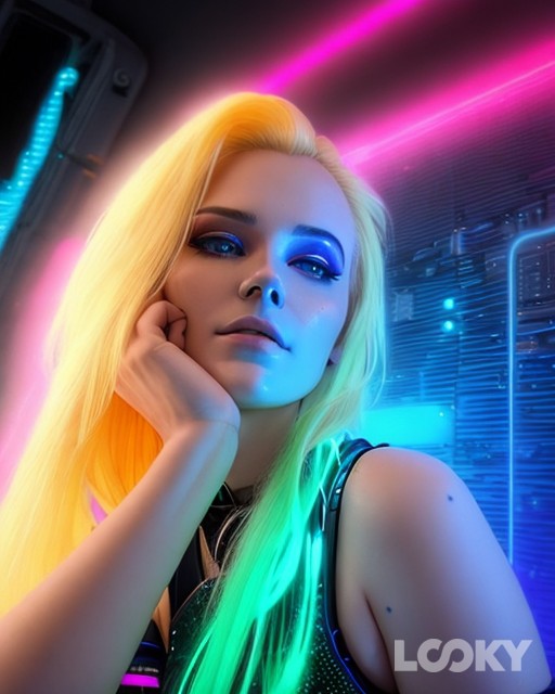 Neuro в LOOKY — #Неон #LOOKY_нейронка #девушка #девочка #нейро #девушки