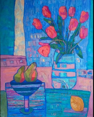 art_Victoria_Galtsova в LOOKY. #живопись,#живописьмаслом,#натюрморт,#уют,#тюльпаны,#фрукты,#стильно,#красота,#искусство,#галерея,#длядома,#дляресторана,#красота,#галерея,#продажакартин,#купитькартину,#sale,#art,#artist,#tuilps. Странный ресурс с бо...