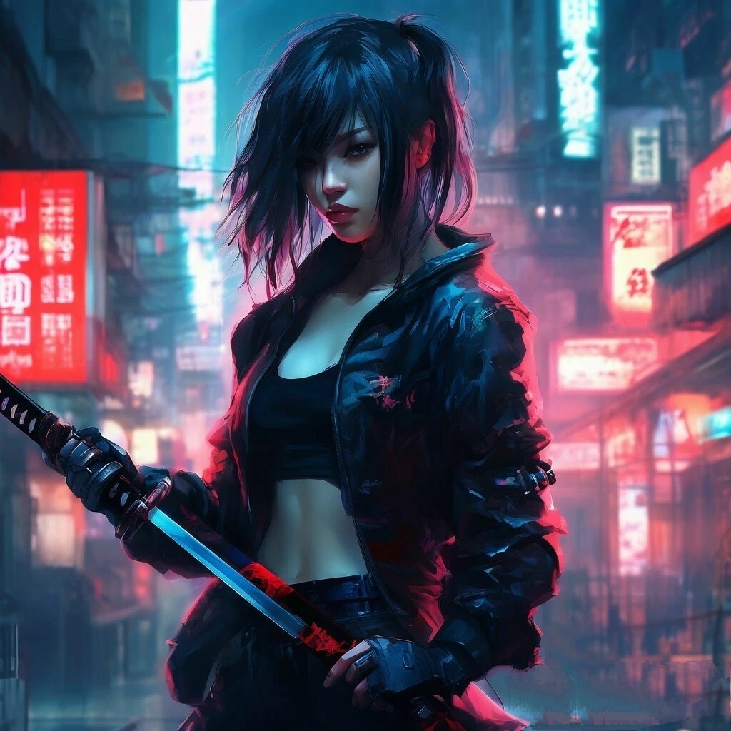 AiD - _- в LOOKY — #киберпанк #девушка #Япония #cyberpunk #Japan