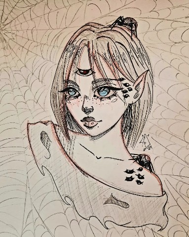 autelly в LOOKY. #autelly,#art,#draw,#huion,#markers,#challenge,#portrait,#digital,#illustration,#mood,#bg3,#karniss,#baldursgate3. Подруга для Кар'нисс...