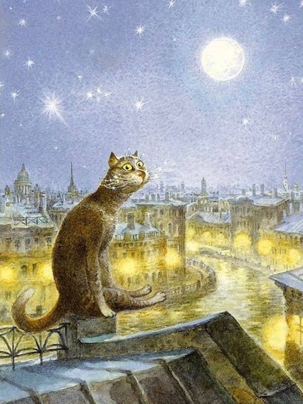 😺 Петербургская котоживопись Владимира Румянцева

🐈 Коты и кошки художника Владимира Румянцева общаются с ангелами, гуляют по крышам, поют романсы, играют в гольф, ходят на службу и на рыбалку, в общем, ведут нормальную кошачью жизнь. Многие из них считают, что жизнь удалась.

#спб#экскурсия#кошки#живопись#интересно#моменты#счастье#жизнь#мир