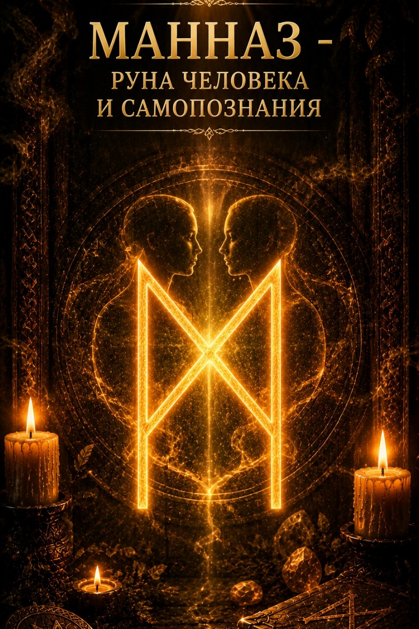 Манназ - это человек. Точнее - человечество. Ещё точнее - ты сама как часть чего-то большего.Это руна, которая работает внутри. И одновременно - вокруг.
Что она несёт:
✨ Самопознание - честный взгляд на себя, без осуждения и без прикрас
🌿 Связь с людьми - напоминание, что мы не острова, и наша сила - в том числе в других
💫 Разум и мудрость- способность видеть ситуацию ясно, думать глубоко, действовать осознанно

Манназ приходит, когда теряешь себя. В отношениях, в работе, в чужих ожиданиях. Когда забываешь, кто ты есть - отдельно от всех ролей, в которые играешь каждый день.Она не говорит «ты должна быть лучше». Она говорит: посмотри, кто ты уже есть. По-настоящему.

Как работать с руной:

Нарисуй Манназ и задай себе один вопрос: «Кто я, когда никто не смотрит?» Не торопись с ответом. Просто посиди с ним. Руна помогает себе слышать - там, где принято, а не так, как принято.
«Я знаю себя. Я принимаю себя. Я - человек, и в этом моя сила.» Да будет так. Во благо 🌿

Напиши МАННАЗ в комментариях -усилим вместе ✨