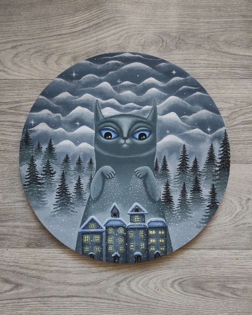 🌨️💙Февральская кошечка💙❄️ холст на подрамнике 40 см.
Акрил.
#рисунки #художник #февраль #акрил #картина #рисую #кошки #кот #кошка #котики #милыекотики #арт #творчество #природа #атмосфера #зима