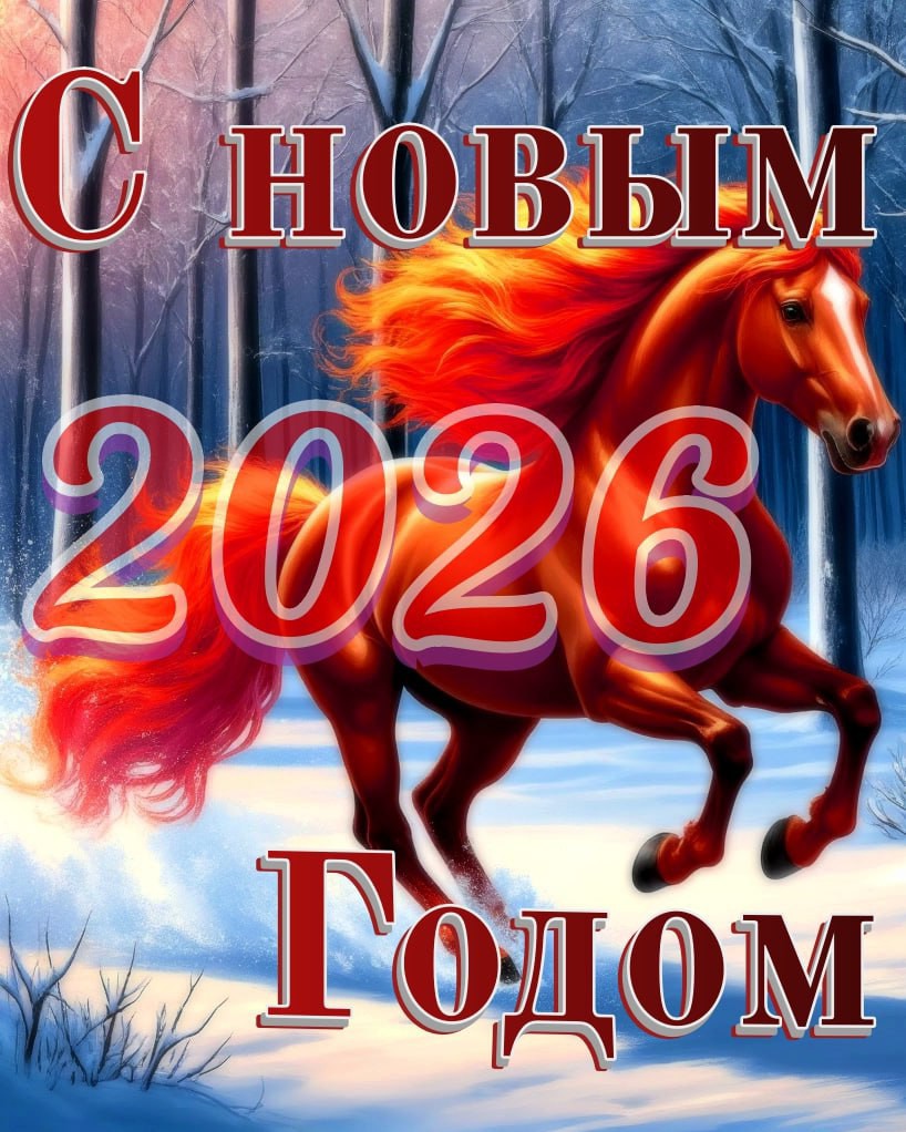 Салют!
Мы достигли этой точки, преодолев бури и тишину. Год был насыщенным, и следующий, вероятно, не станет спокойнее. Но сейчас у нас есть возможность передохнуть.
Не забывайте заботиться не только о тех, кто вам дорог, но и о себе. С Новым Годом!

#НовыйГод2026 #ОгненнаяЛошадь #Поздравления‌‌