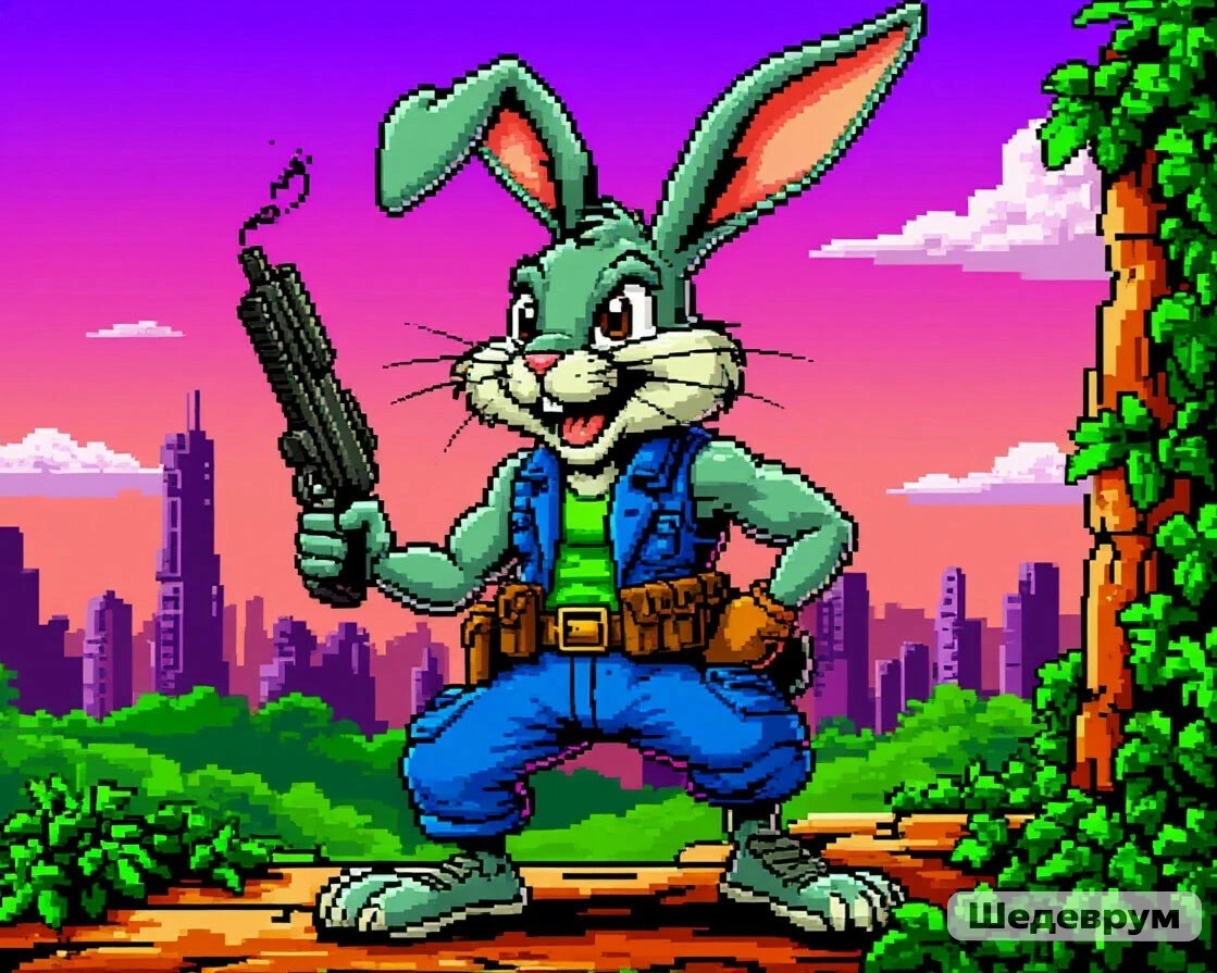 Короче, в субботу мы начнём проходить достойного клона «Соника» под названием Jazz Jackrabbit!
Об этой игре я узнал совершенно случайно, когда смотрел, как некий Алексей Морозов делал апгрейд советского клона ZX Spectrum под названием Pentagon 48K (как раз под музыку из вышеупомянутого «кролика Jazz»).

Ну вот как-то так.