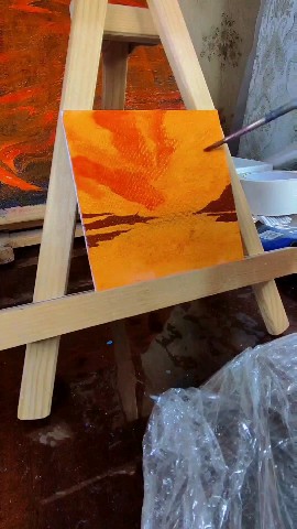 helga_kras в LOOKY. #миниатюра,#закат,#небо,#Отражение,#Творчество,#процесс,#Art,#Artist,#Painting,#Sunset,#sky,#Reflection. #миниатюра #закат #н...