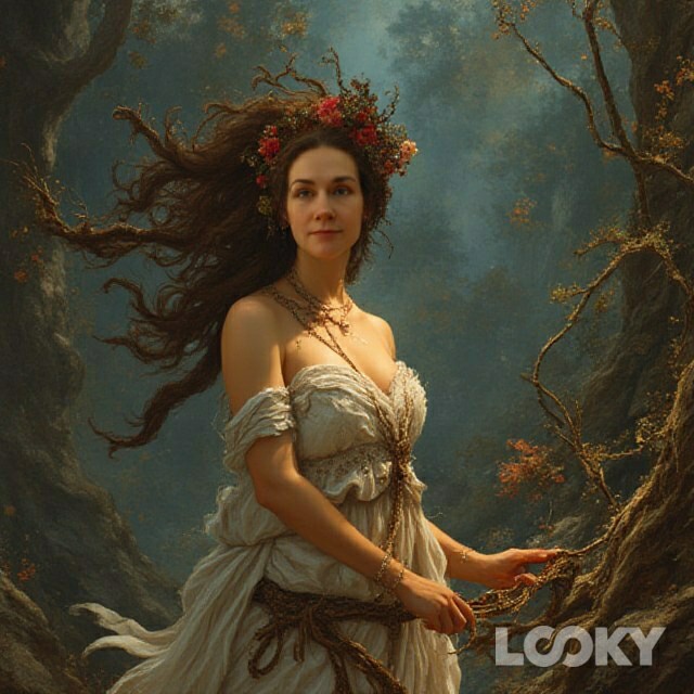 Looky_173547401362483 в LOOKY — Ариадна с клубком проблем, которые принёс ей Тесей.