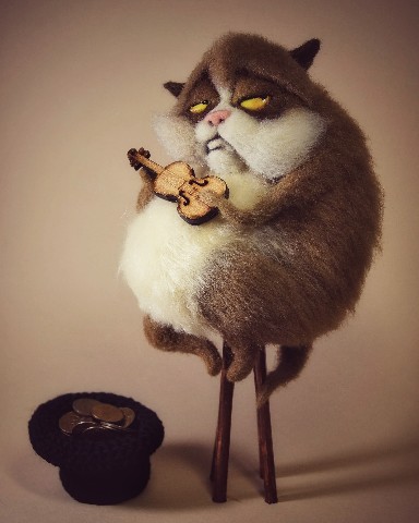 irmarki_art в LOOKY. #игрушкаизшерсти,#валяние,#коты. Мурку! Мурку! Мурку!...