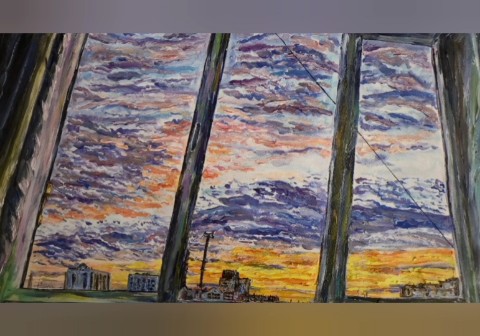 Игорь Косенький в LOOKY. #закат,#живопись. 《Из окна》
A2 (42 x 6...