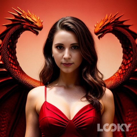 SvetIsch в LOOKY. #girl#dragon#red. #girl#dragon#red