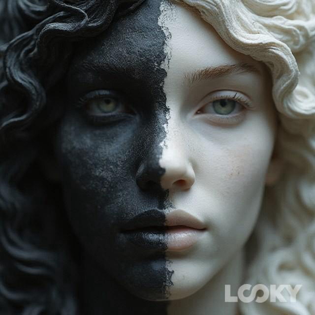 НЕЙРО LOOKY in LOOKY. . Дуализм на ИИ-портре...