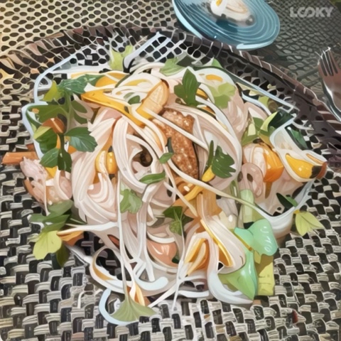 wow_fay в LOOKY. #нейронка,#рецепт,#салат,#фунчоза. Фунчоза с овощами 🥒...