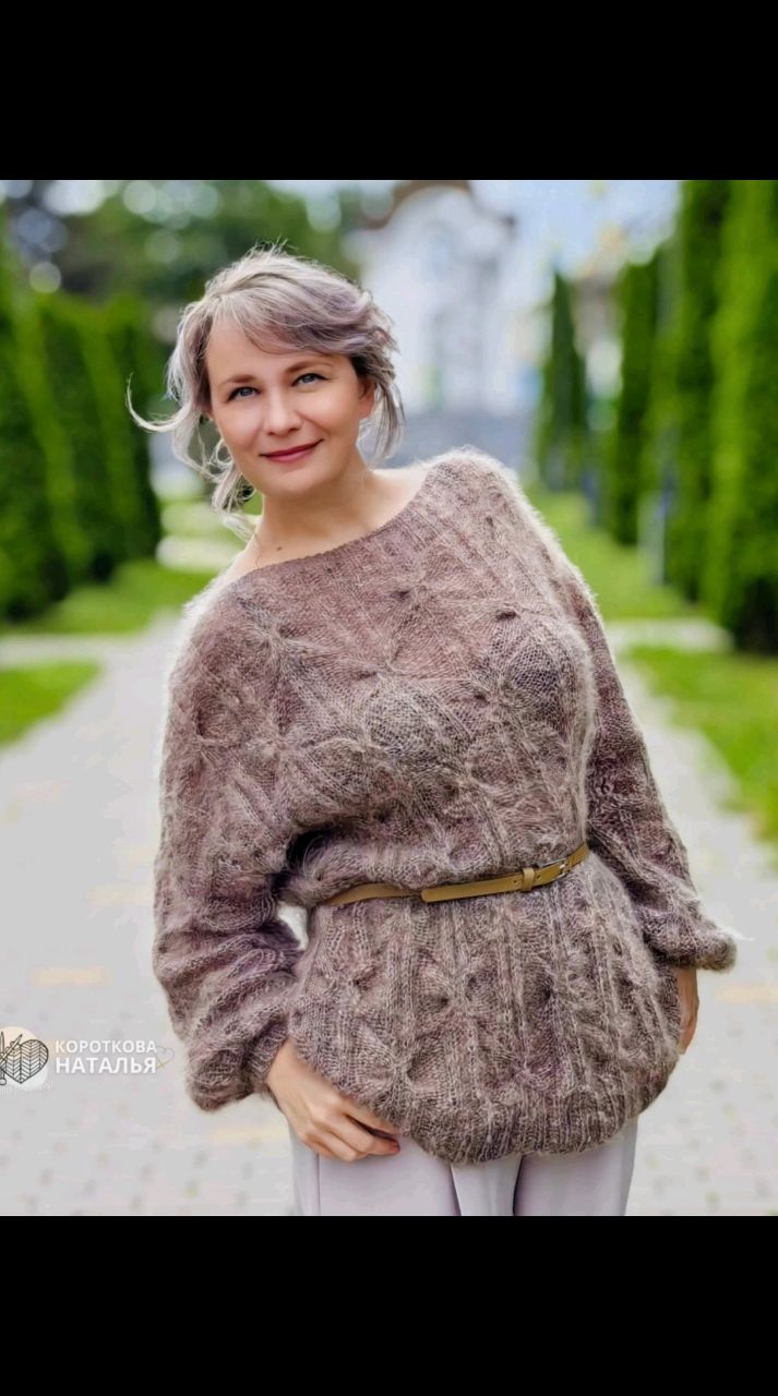 Наталья в LOOKY. #crochet,#knited,#knit,#knittig. Вязанный джемпер  из...