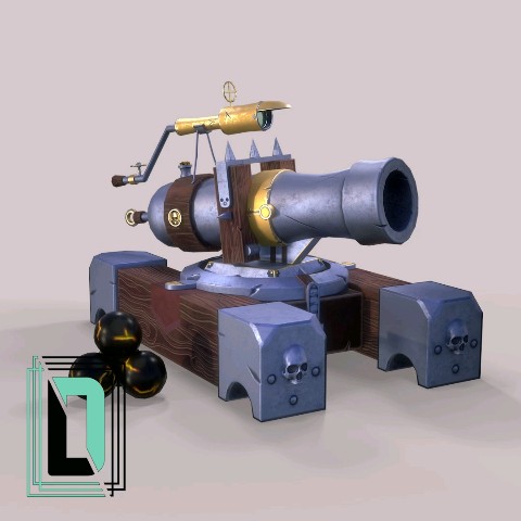 d3mtt в LOOKY. #3d,#3dModel,#3dModelling,#3dArtist,#Artist,#Art,#Creativity,#3д,#3дМодель,#3дМоделирование,#Художник,#Арт,#Творчество",#Cannon,#LavaCannon,#Game,#GameDev,#LowPoly,#Пушка,#ЛавоваяПушка,#ГеймДев. A model of a lava ca...