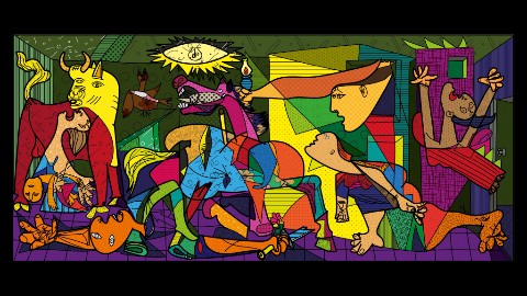 ozara.illustrator в LOOKY. #герника,#пикассо,#векторнаяиллюстрация,#вектор,#векторнаяграфика,#картина,#интерпретация,#рисунок,#иллюстрация,#художник,#иллюстратор. Векторная интерпрета...