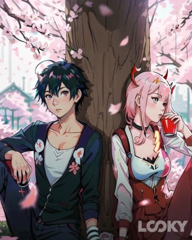 Otaku в LOOKY. #Аниме_Лукси,#LOOKY_нейронка#хемингуей#цитаты#афоризмы#любовь#парочка. Пусть она думает обо...