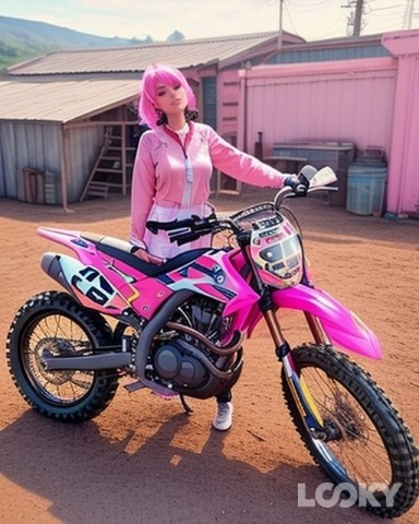 maka_1488 в LOOKY. #crossBike. Pinky girl #crossBik...