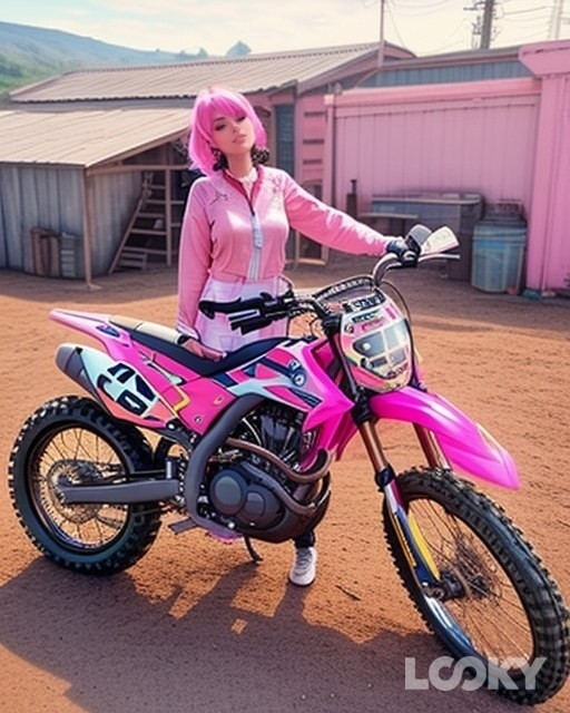 Pinky girl #crossBike
