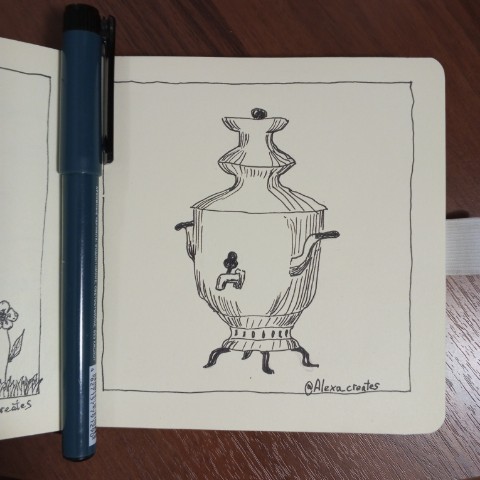 Alexa_creates в LOOKY. #самовар,#рисунок,#линер,#чай,#samovar,#drawing,#liner,#tea,#know. А вы знали, что само...