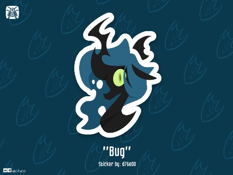 d76e00 в LOOKY. #Art,#Digital,#d76e00,#Mlp,#Chrysalis,#Changeling,#Sticker,#pony,#Bug. Sticker "Bug"

#Art ...