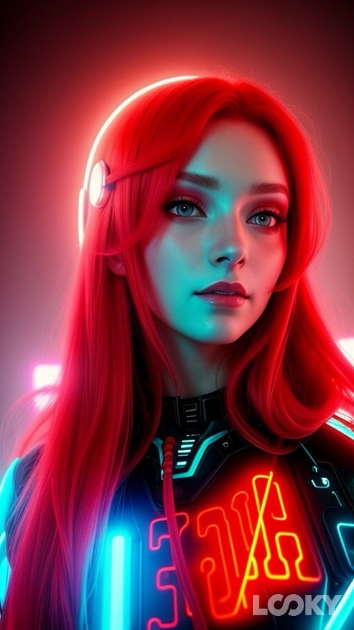 #Неон #LOOKY_нейронка [#redhair ](redhair)#red ❤️