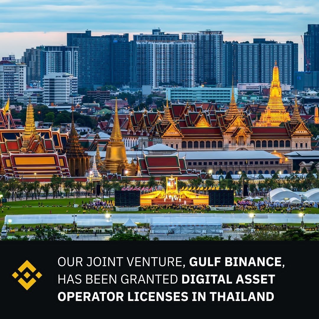 Binance в LOOKY — Sawasdee Thailand! 🇹🇭

Our joint venture, Gulf Binance, ha