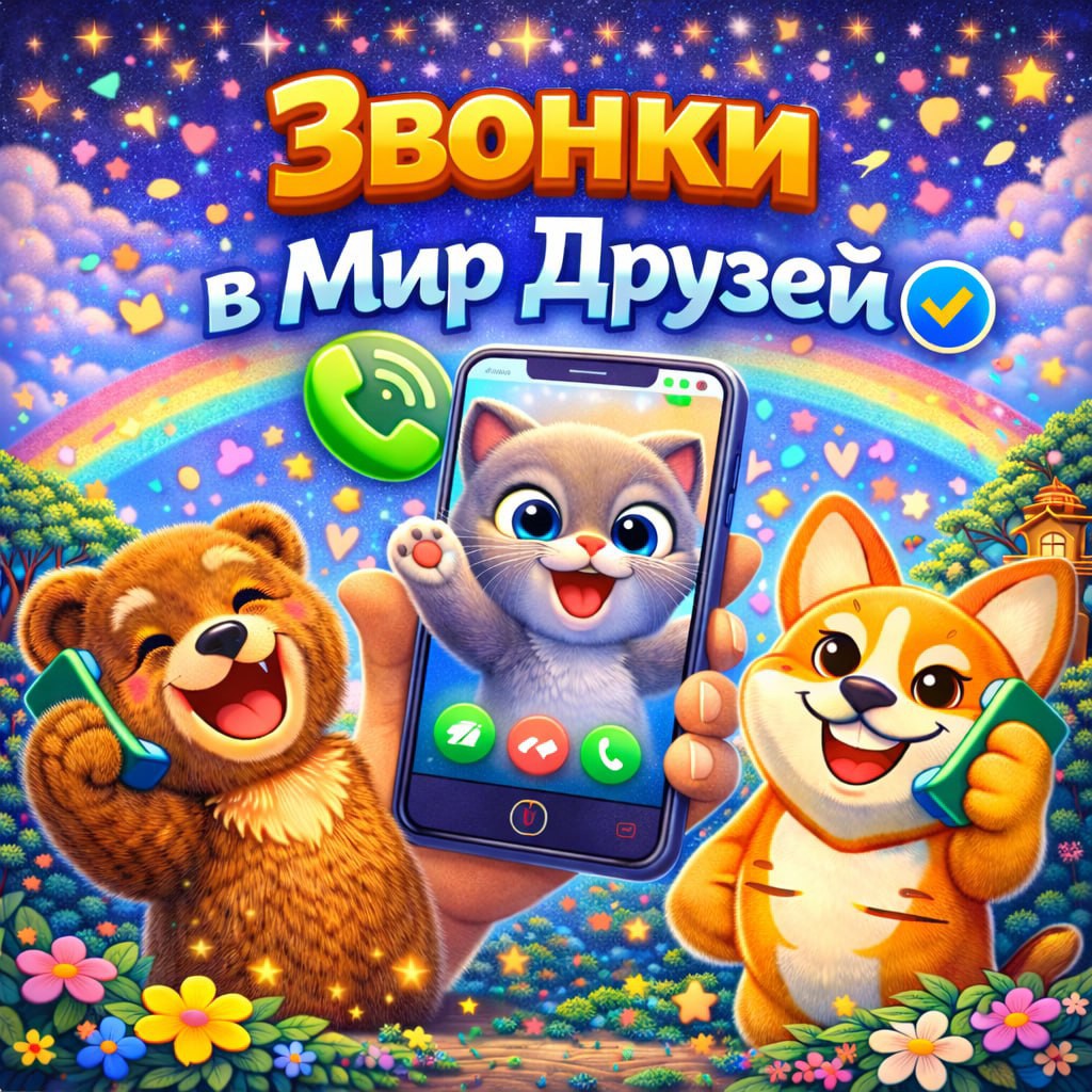 Звонки в Мире Друзей уже доступны!

У нас отличная новость — в Мире Друзей появилась новая функция звонков 🎉
Теперь общаться с друзьями можно не только в чатах, но и созваниваться прямо внутри платформы.

Что нового:

📲 звонки между пользователями

🗣 удобное и быстрое общение в реальном времени

🤝 ещё больше живого контакта с друзьями и близкими

Звонки уже работают — заходите в Мир Друзей, открывайте профиль друга и пробуйте новую возможность прямо сейчас 🚀

Мир Друзей — когда общение становится ближе! 💙