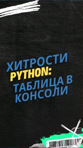 HollowMeaning в LOOKY. #code,#python,#table. Хитрости python. Кра...