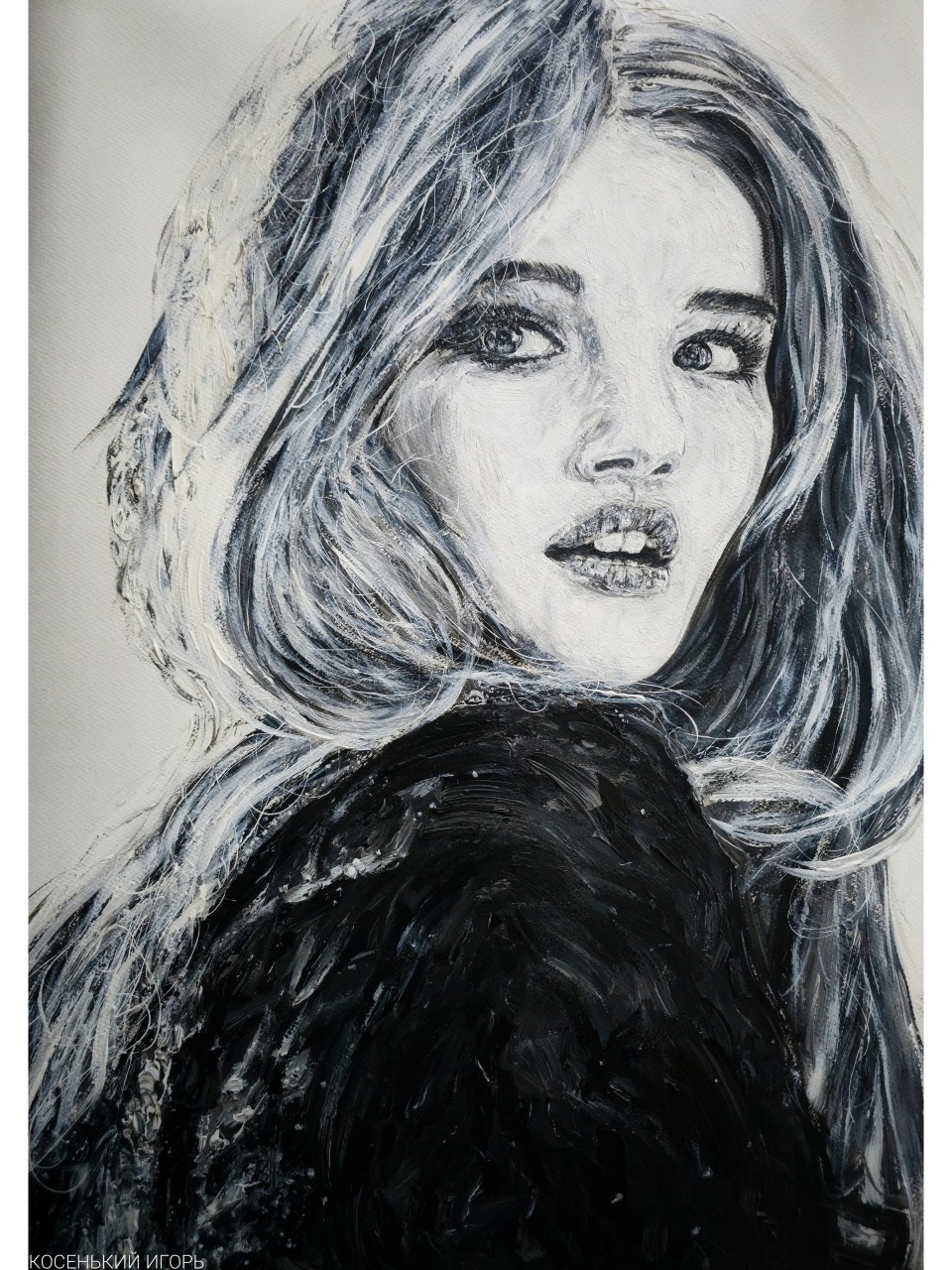 🌸Роузи Элис Хантингтон-Уайтли💎Rosie Alice Huntington-Whiteley🎬 
🖤A2 (42 x 60 см), акриловые краски, 2026🤍
#rosiehuntingtonwhiteley #jasonstatham