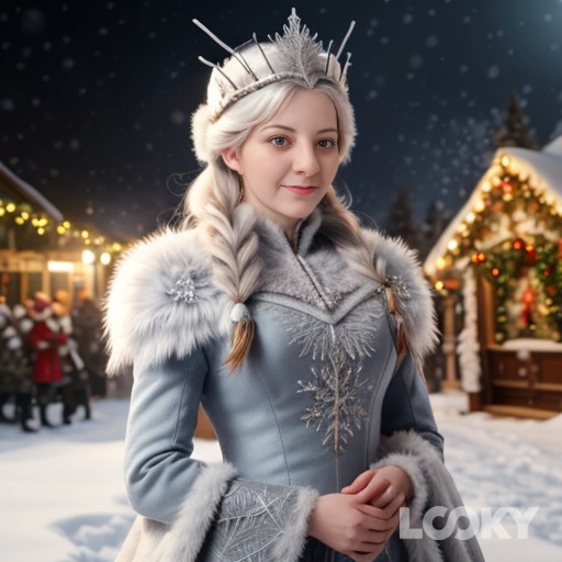 Holly Mo in LOOKY. #Снежная_королева,#LOOKY_нейронка. #Снежная_королева #L...