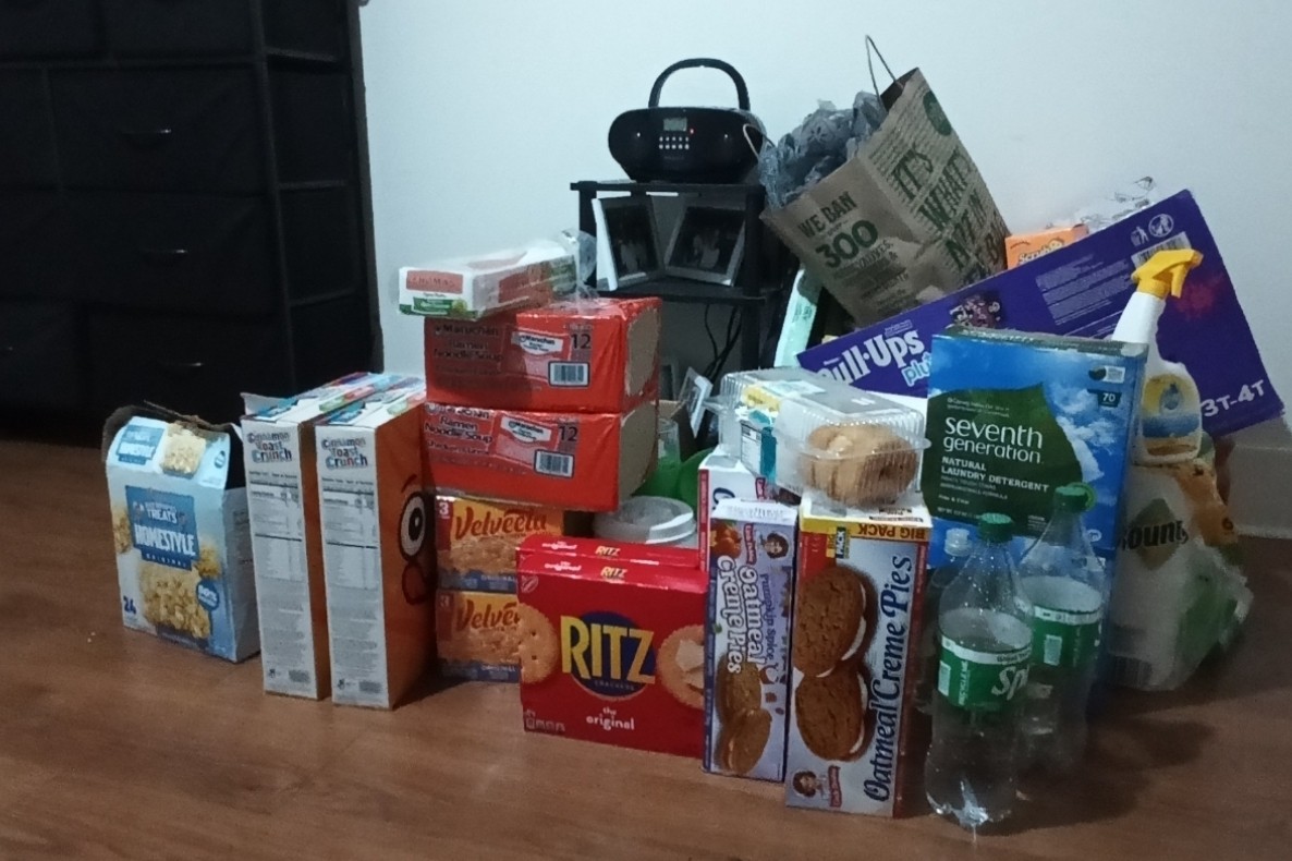 This is the stuff I like to eat. Not to mention this but me and my day program PALS were supposed to go fishing yesterday and we went to the library instead due to it raining. When we got to giant eagle I got all of this with my own money which is a lot more than what I was supposed to get and leaded me to get a warning from a staff saying next time in the future do this with staff at home, me riding home with all of this on the floor and on my lap ( taking up all the space on the vehicle ), me holding up everyone by getting this out to my house with help, me probably getting a instant report sent from my day program PALS to my team and other clients complaining. I promise myself to never get this much at giant eagle or any shopping store with PALS ever again because I was and is always signed to the same vehicle with like 12 clients on there, they don't allow clients to put anything on the seats they only allow them to put stuff on the floor or put it on their laps due to it taking up space for everyone. Now I realise that it doesn't matter if I have cash on me or I'm using a client card there's always a limit to how much stuff I can get due to a client like me that always have to respect the limit of space on PALS vehicles.