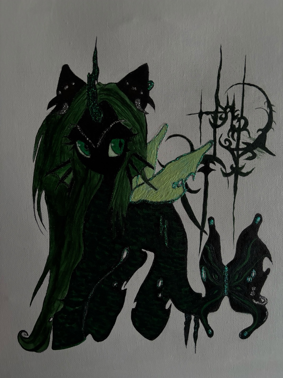 Кризалис 🤍💚🖤
[#mylittlepony ](mylittlepony)