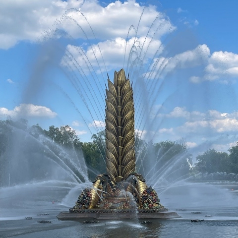 yuriy23 в LOOKY. #фонтаны,#фонтан,#вднх,#ввц,#Москва,#парк,#пруд,#city,#Moscow,#park. Золотой колос     / ...