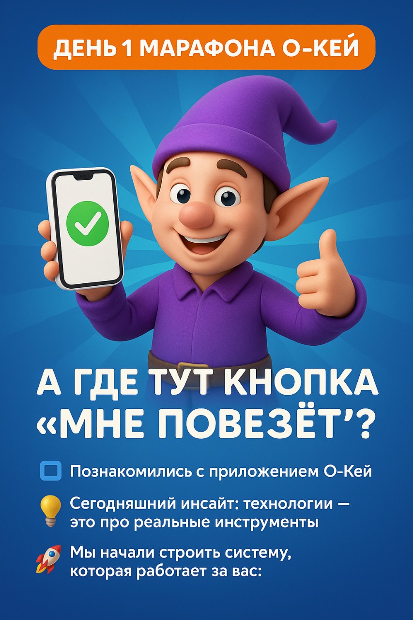 Галина Гончарова в LOOKY — 🚀 День 1 марафона О-Кей: а где тут кнопка "Мне повезёт"? 😄