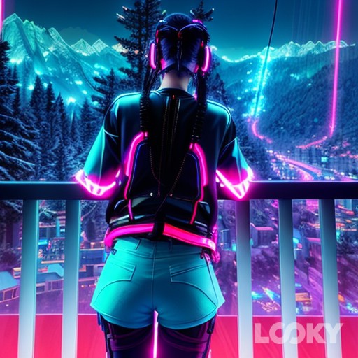 Alexia в LOOKY — #Неон #LOOKY_нейронка [#cyberpunk](cyberpunk) [#instagirl](i