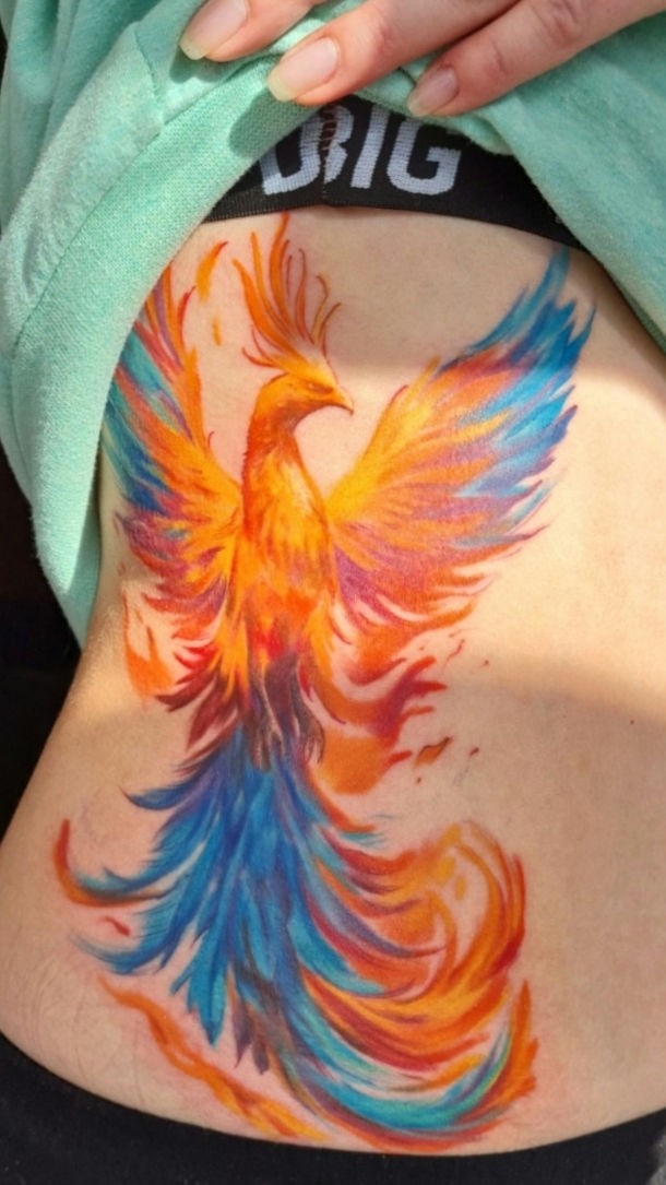 Tattoo 🌟🧡🌟❤️‍🔥🪽#Mariagreentattoo #tattoo [#tattooartist](tattooartist) 