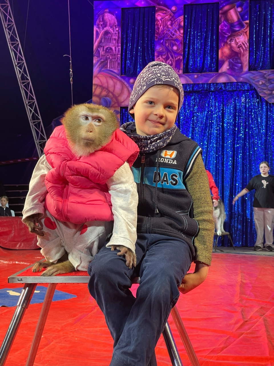 В наш город приехал #цирк! 🥳
Младший #сын посетил мероприятие впервые. Среди присутствующих детей Сева был самым активным и, пожалуй, самый счастливый 🙃 Так приятно было наблюдать за его счастьем.
Сева так легко подходил к артистам, бежал за объятиями к клоуну и искренне восхищался воздушной гимнасткой. 
Беззаботное #детство, где для огромного счастья нужно немного и где нет фальши.
#выходные #семья #дети #лето #артист #фокусы [#луксик ](луксик)