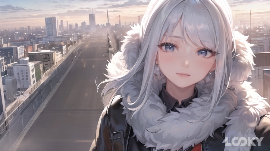 #Аниме #LOOKY_нейронка #зима #аниме [#анимедевушка](анимедевушка) #anime #animegirl #snow #winter #city