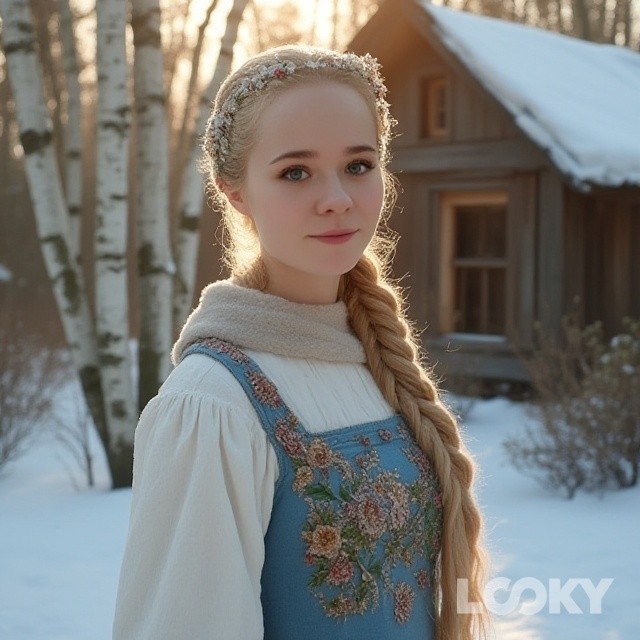 Lia Fleur в LOOKY. #Русская_зима,#По-другому,#LOOKY_нейронка. #Русская_зима #По-др...