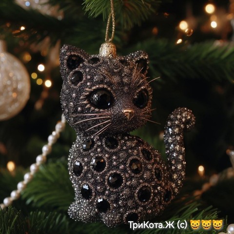 i.coon в LOOKY. #елка,#игрушка,#кот,#мейнкун,#трикотаж. За 60 дней стояния н...