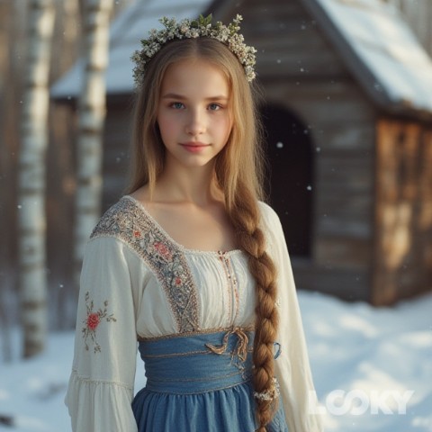 Полина в LOOKY. #Русская_зима,#LOOKY_нейронка. #Русская_зима #LOOKY...